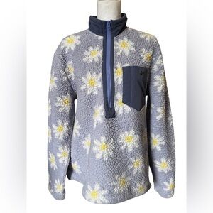 Airblaster Women’s Thistle Daisy Sherpa Fleece 1/2 Zip Pullover - Large
